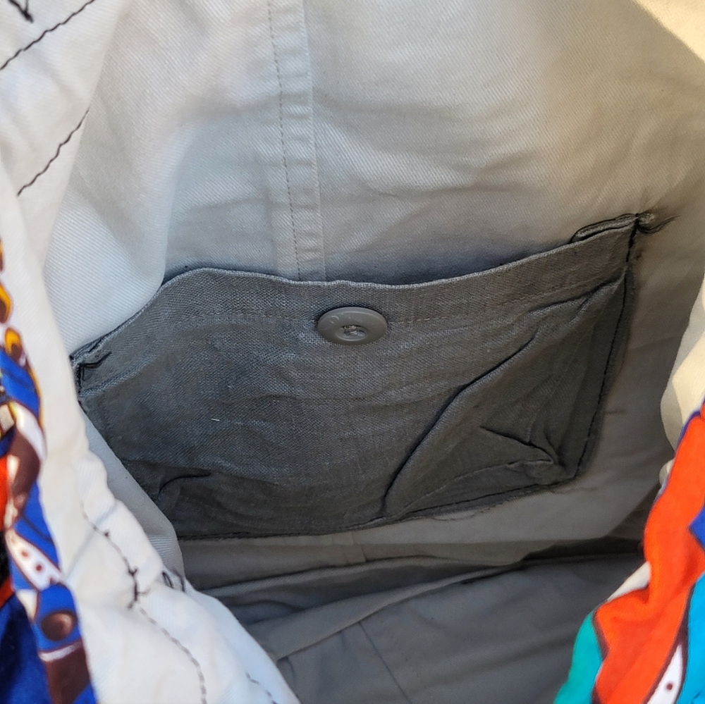 Ghanian West African Custom Denim Tote Bag - Picture 5 of 5